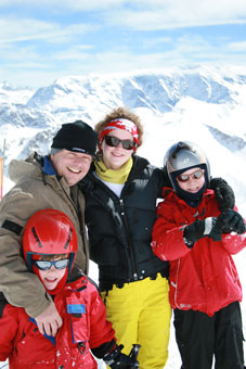family on ski holiday